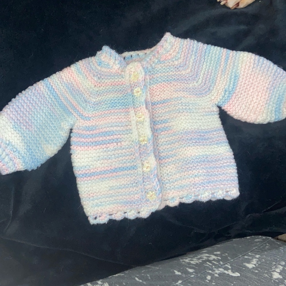 Handmade baby wool sweater